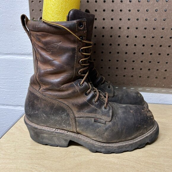Red Wing Loggermax Men's Brown Leather Steel Toe Boots Size 11 D 4420 - Picture 5 of 11